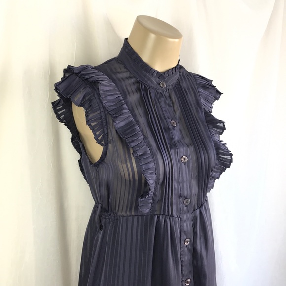 🚫SOLD🚫 NWOT 1940’s Style Navy Blue Sheer - Picture 10 of 16